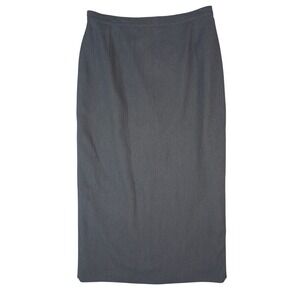 Vintage Gurel Ankara Pencil Skirt Women 44 Gray Lined Wool Blend Midi Maxi